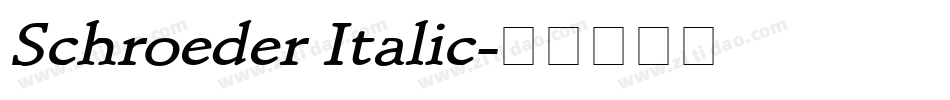 Schroeder Italic字体转换